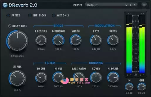 Stone Voices DReverb (Algorithmic Reverb) v2.0 x64 x86 VST VST3 AU WiN MAC-康灵博客